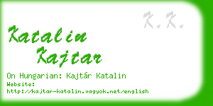 katalin kajtar business card