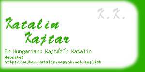 katalin kajtar business card